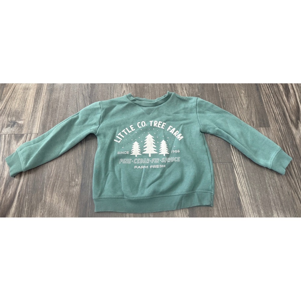 Little Co. tree farm Lauren Conrad holiday winter pine tree green sz 4t toddler